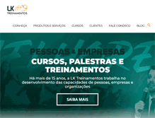 Tablet Screenshot of lktreinamentos.com.br